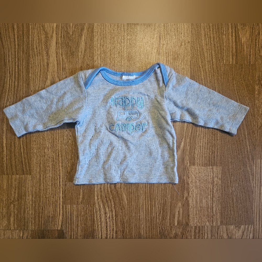 Blue Happy Camper Kids Shirt